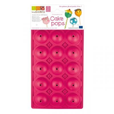 SCRAPCOOKING  3171 Cake Pops Moule Silicone Rose 21,5 x 12,5 x 4 cm