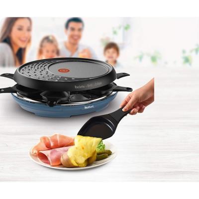  Appareil &agrave; raclette multifonctions 3 en 1 pour 8 personnes 1050w noir bleu