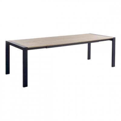 Table L.160/240 + allonges CAMDEN Ch&ecirc;ne sonoma/noir