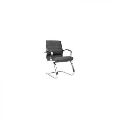 Fauteuil visiteur Topstar&reg; Business Pro, b&acirc;ti + accoudoirs chrom&eacute;s, noir