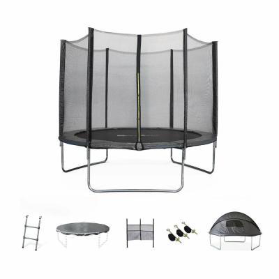 SWEEEK Trampoline 305cm gris avec accessoires + tente 