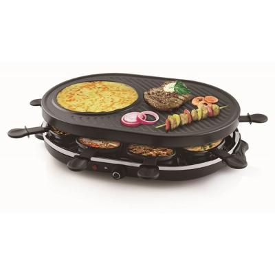 TRISTAR appareil &agrave; Raclette multifonctions 4 en 1 pour 8 personnes 1200W noir