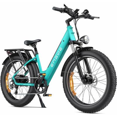 ENGWE V&eacute;lo &eacute;lectrique E26 ST Autonomie 140km Moteur 250W Batterie 48V16Ah Amortisseur avant Pneus 26 pouces VTC Fat bike bleu 