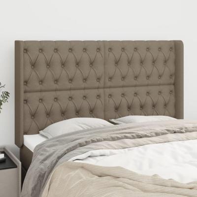 VIDAXL  t&ecirc;te de lit avec oreilles taupe 147x16x118128 cm tissu