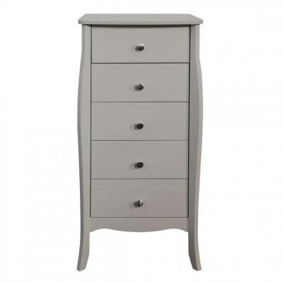 Steens armoire &agrave; tiroirs baroque gris fonc&eacute; 5 tiroirs EYFU304-DGY