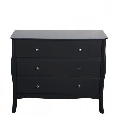 Ebuy24 - Baroque Commode &agrave; 3 tiroirs, en gris, largeur 96,5 cm, hauteur 80 cm. - Grise