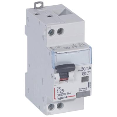 LEGRAND Disjoncteur Diff&eacute;rentiel Dx3 25A Courbe C 30Ma 2 Poles Type Ac - Vis / Vis - 6Ka