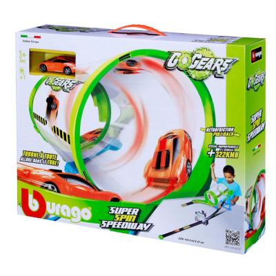 BBURAGO Circuit de voitures : go gear super spin speedway + 1 voiture