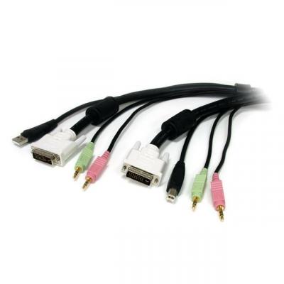 STARTECH.COM Startech Dvi-i Usb 4 In 1 Kvm Switch 18 M Noir