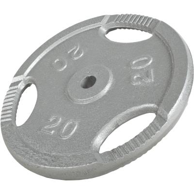GORILLA SPORTS Disques en fonte avec poign&eacute;es - 31 mm - Gris - De 0,5 KG &agrave; 20 KG