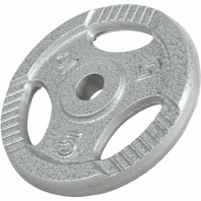 GORILLA SPORTS Disques en fonte avec poignees 31 mm gris de 0 5 kg a 20 kg poids 5 kg