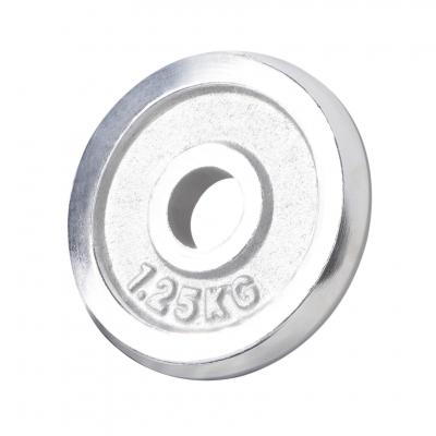 GORILLA SPORTS Disques de musculation en fonte chrom&eacute;s 30/31 mm 1,25 KG 