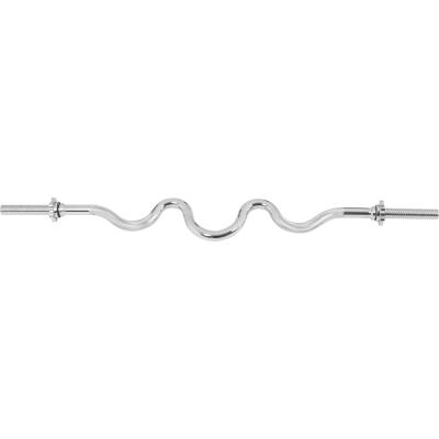 GORILLA SPORTS Barre Super Curl avec bagues de serrage en forme d'&eacute;toile 120cm