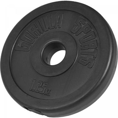 GORILLA SPORTS Disque en plastique de 1,25 kg, &Oslash; 31mm d'al&eacute;sage