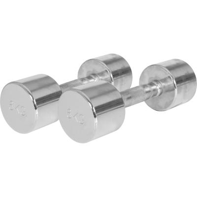 GORILLA SPORTS Paire d'halt&egrave;res chrom&eacute;s de 2 x 6 KG