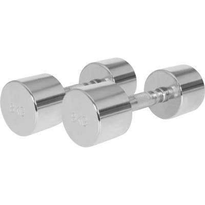 GORILLA SPORTS Paire d'halt&egrave;res chrom&eacute;s de 2 x 8 KG