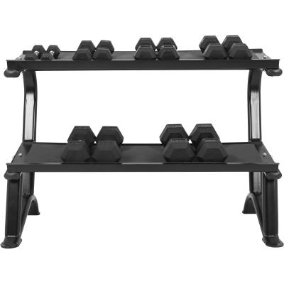 GORILLA SPORTS Rack de rangement pour halt&egrave;res hexagonaux, noir - 
