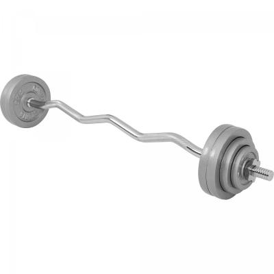GORILLA SPORTS  Set d'halt&egrave;res Barre Curl en Fonte 35 KG