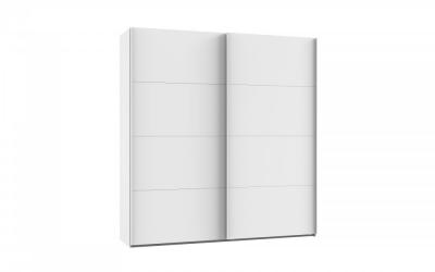 Armoire &agrave; porte coulissante RONNA blanc 180 blanc Bois Inside75