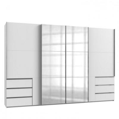 Armoire coulissante LISBETH - 350 cm Blanc