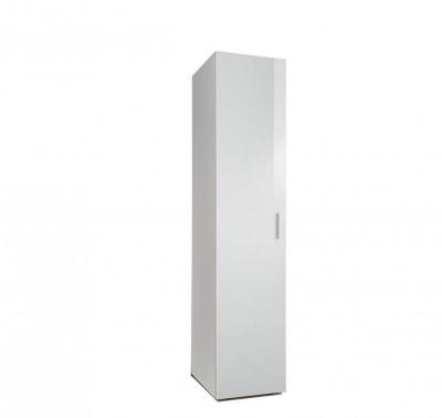 Armoire penderie 1 porte MALTA laqu&eacute;e blanc cass&eacute; L : 30 cm