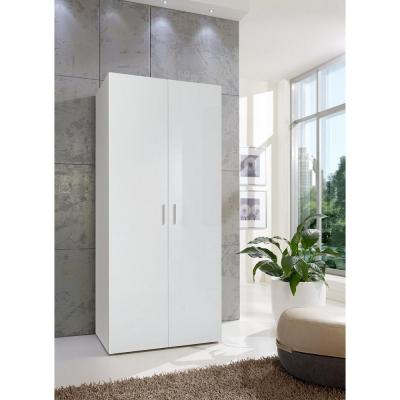Armoire penderie 2 portes MALTA laqu&eacute;e blanc cass&eacute; L : 80 cm
