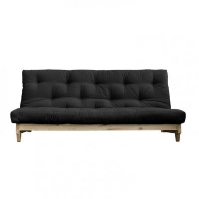 KARUP DESIGN Banquette convertible FRESH pin coloris gris fonc&eacute; couchage 140*200 cm.