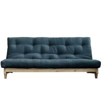 KARUP DESIGN Banquette convertible fresh pin coloris bleu p&eacute;trole couchage 140*200 cm.