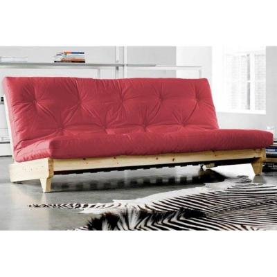 KARUP DESIGN Banquette convertible FRESH pin coloris bordeaux couchage 140*200 cm.