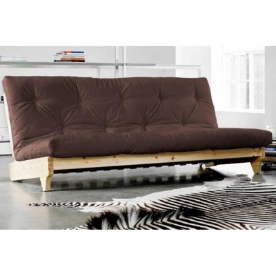KARUP DESIGN Banquette convertible fresh pin coloris brown couchage 140*200 cm.