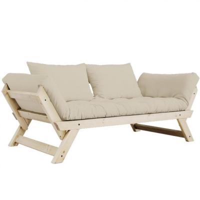 KARUP DESIGN Banquette m&eacute;ridienne futon BEBOP pin naturel coloris beige couchage 75*200 cm.