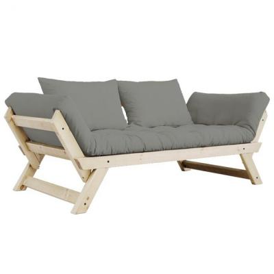 KARUP DESIGN Banquette m&eacute;ridienne futon bebop pin naturel coloris gray couchage 75*200 cm.