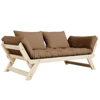 KARUP DESIGN Banquette m&eacute;ridienne futon bebop pin naturel coloris mocca couchage 75*200 cm.