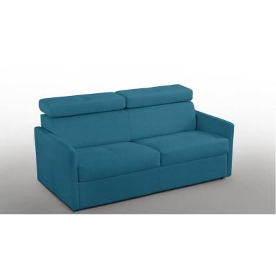 ITALIAN SPIRIT Canap&eacute; 3-4 places montmartre 160cm matelas 18cm sommier lattes renatonisi tweed bleu