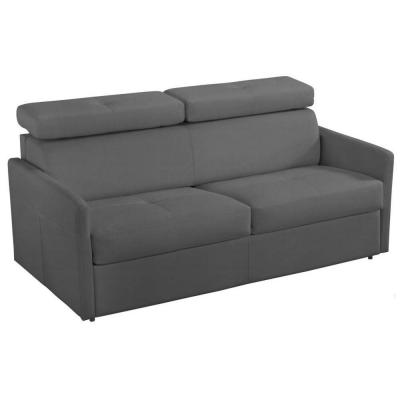 ITALIAN SPIRIT Canap&eacute; 3-4 places montmartre en microfibre graphite couchage 160cm convertible express matelas 18cm