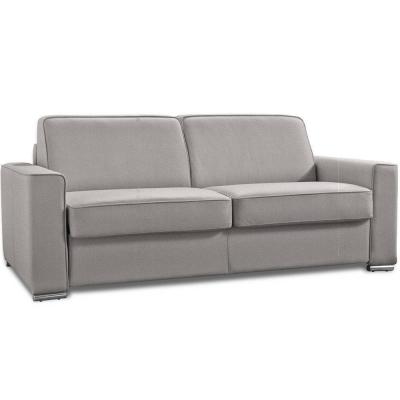 ITALIAN SPIRIT Canap&eacute; convertible 2-3 places EXCELLENCE 120 cm sommier lattes matelas MEMORY 18 cm inclus velours gris