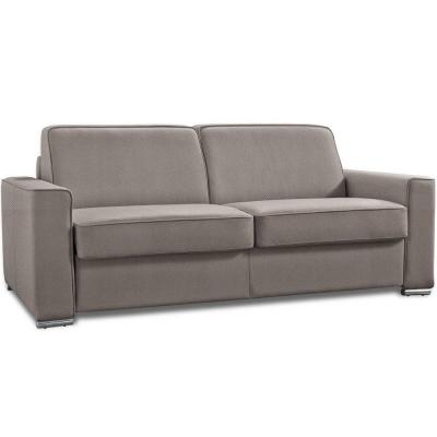 ITALIAN SPIRIT Canap&eacute; convertible 2-3 places EXCELLENCE 120 cm sommier lattes matelas MEMORY 18 cm inclus velours marron