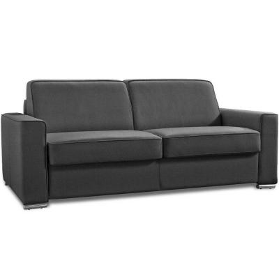 ITALIAN SPIRIT Canap&eacute; convertible 2-3 places EXCELLENCE 120 cm sommier lattes matelas MEMORY 18 cm inclus velours noire