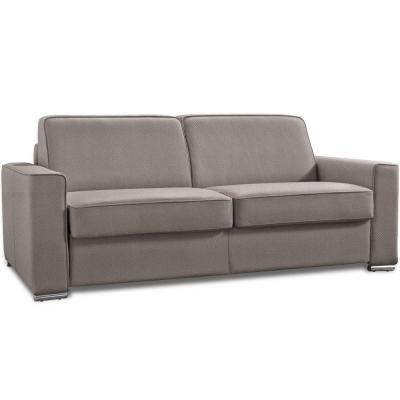 ITALIAN SPIRIT Canap&eacute; convertible 2-3 places EXCELLENCE 120 cm sommier lattes matelas MEMORY 18 cm inclus velours taupe