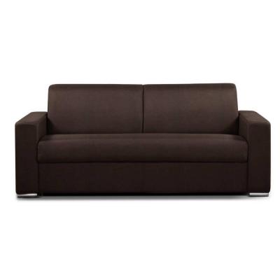 ITALIAN SPIRIT Canap&eacute; convertible 2-3 places SELECT matelas 16cm sommier lattes 120cm microfibre marron