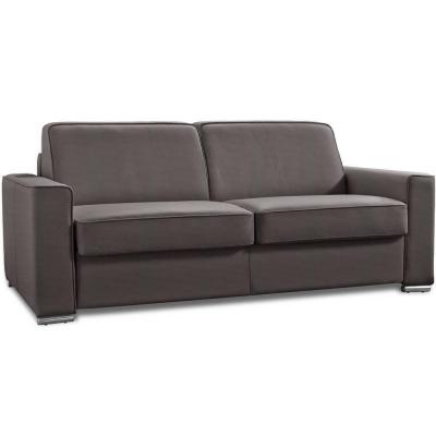ITALIAN SPIRIT Canap&eacute; convertible 3-4 places EXCELLENCE 160 cm sommier lattes matelas MEMORY 18 cm inclus tweed chocolat