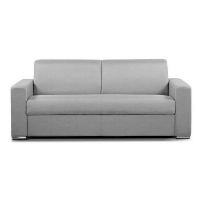 ITALIAN SPIRIT Canap&eacute; convertible 3-4 places SELECT matelas 16cm sommier lattes 160cm RENATONISI polyur&eacute;thane gris clair