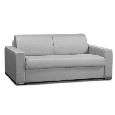 ITALIAN SPIRIT Canap&eacute; convertible 3- ALLURE matelas m&eacute;mory 20cm lattes 160cm polyur&eacute;thane gris clair