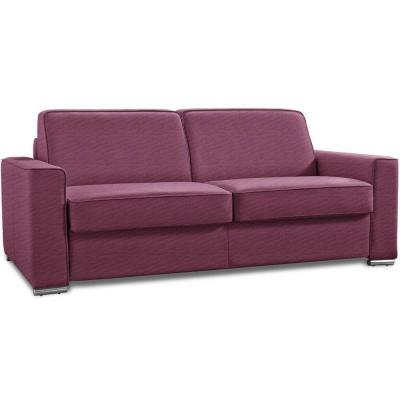 ITALIAN SPIRIT Canap&eacute; convertible 3 places excellence 140 cm sommier lattes matelas memory 18 cm inclus tweed rose