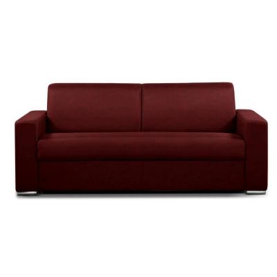 ITALIAN SPIRIT Canap&eacute; convertible 3 places select matelas 16cm sommier lattes 140cm microfibre bordeaux
