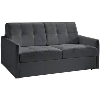ITALIAN SPIRIT Canap&eacute; convertible CUBE en microfibre graphite couchage 140cm express sommier lattes matelas 16 cm