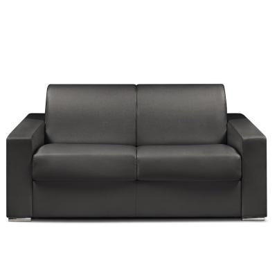 ITALIAN SPIRIT Canap&eacute; convertible EXPRESS 120cm DREAMER CUIR VACHETTE noir matelas 16 cm