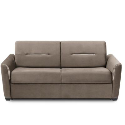 ITALIAN SPIRIT Canap&eacute; convertible EXPRESS AMAZONE 120cm matelas 16cm cuir vachette taupe clair