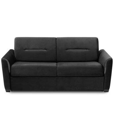 ITALIAN SPIRIT Canap&eacute; convertible EXPRESS AMAZONE 120cm matelas 16cm sommier lattes cuir vachette gris graphite