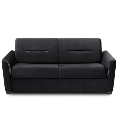 ITALIAN SPIRIT Canap&eacute; convertible EXPRESS AMAZONE 120cm matelas 16cm velours noir